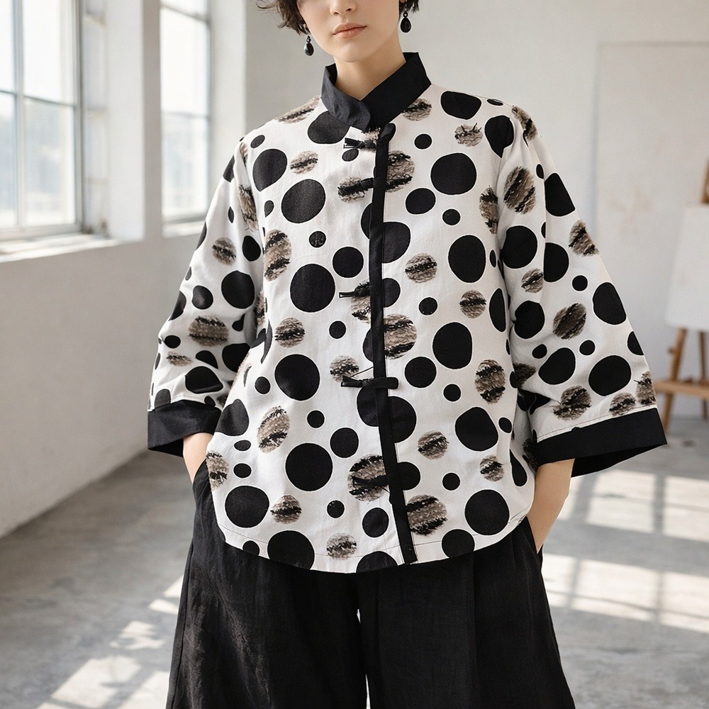 Moonlight Y&S Polka Dot Jacket S Asian Style 3D Eyelash Texture Made‎ in USA